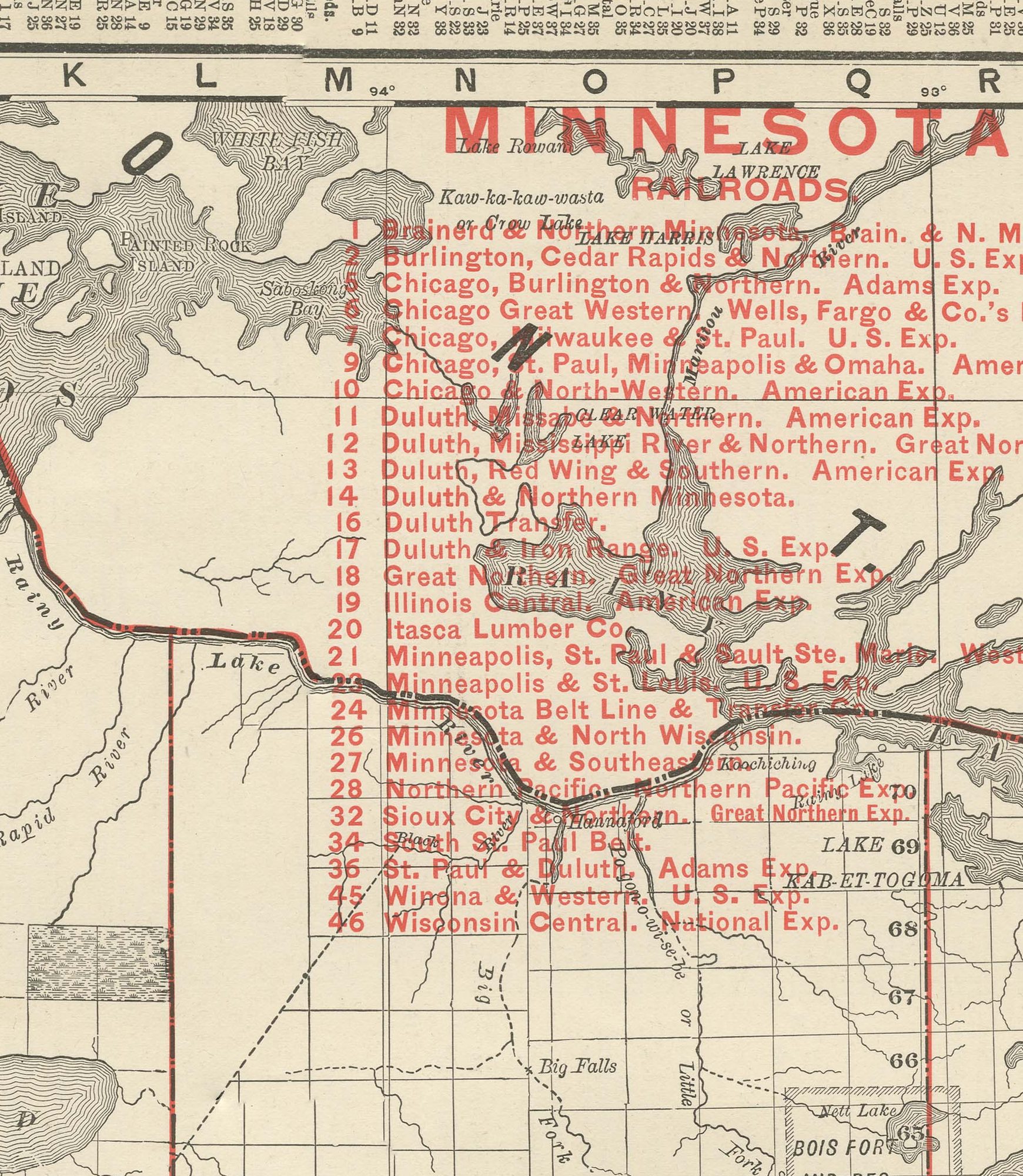 Antique Map of Minnesota, The North Star State, Rand McNally, 1899