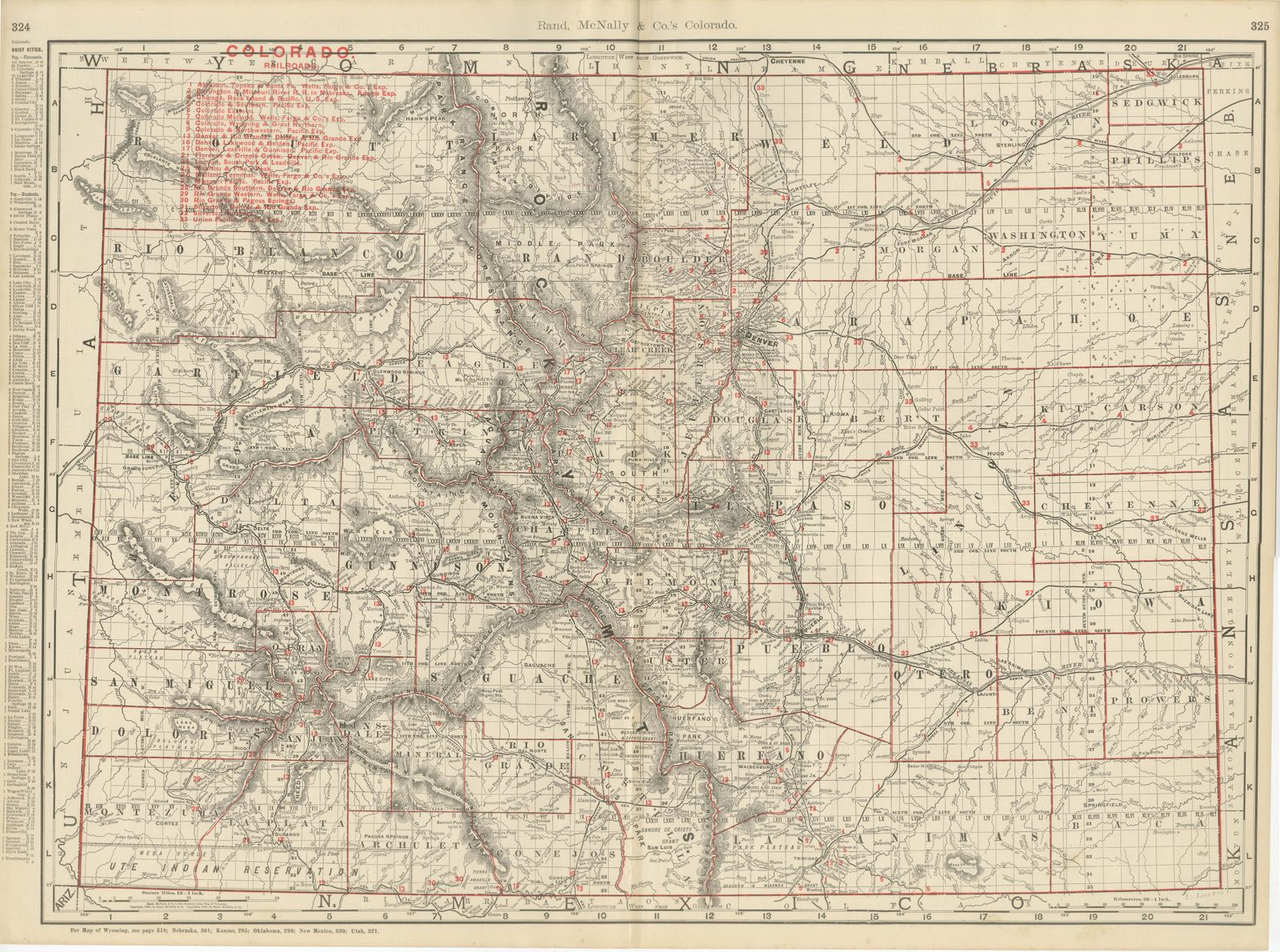 Antique Map of Colorado, The Centennial State, Rand McNally, 1899