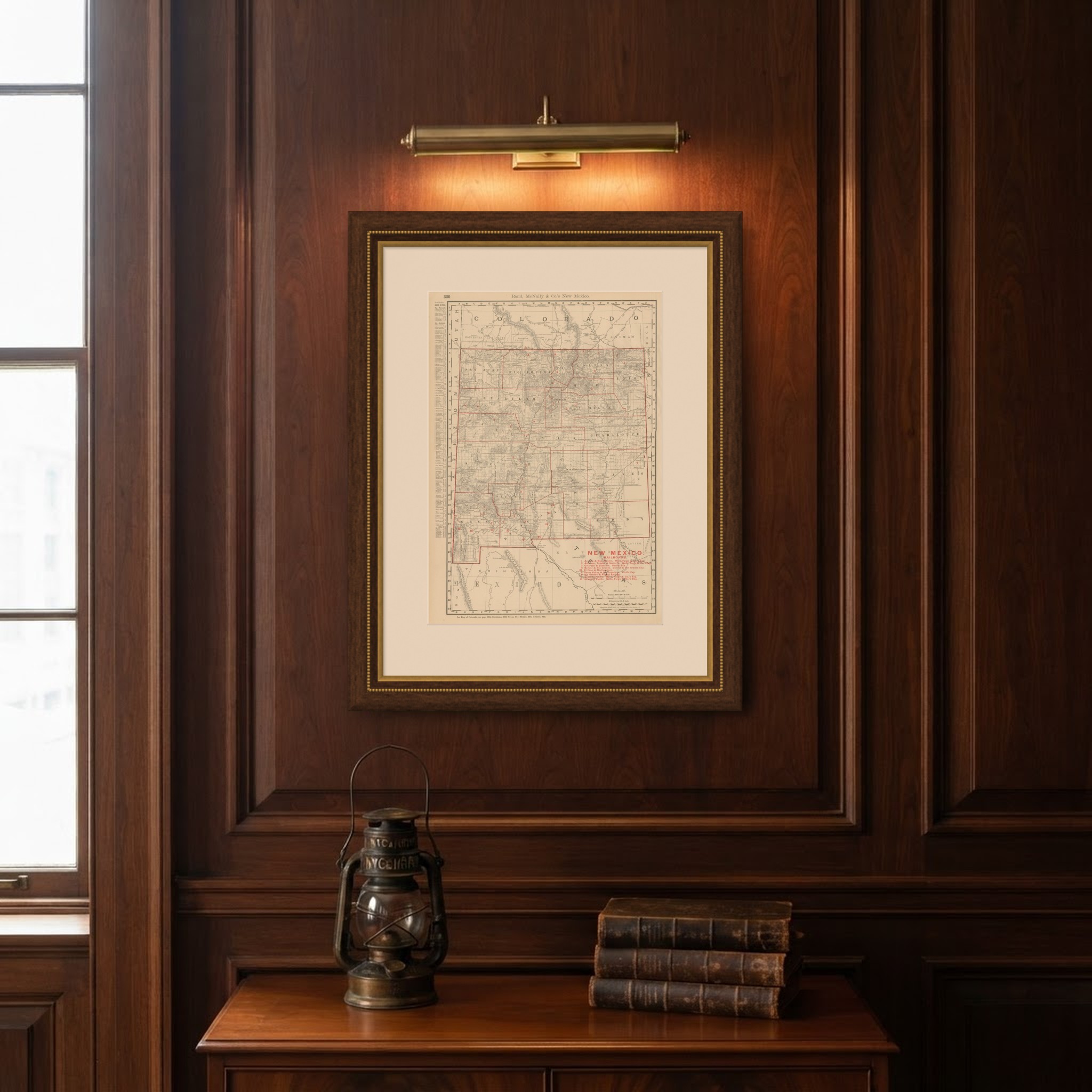 Antique Map of New Mexico Territory, Before Statehood, Rand McNally, 1899