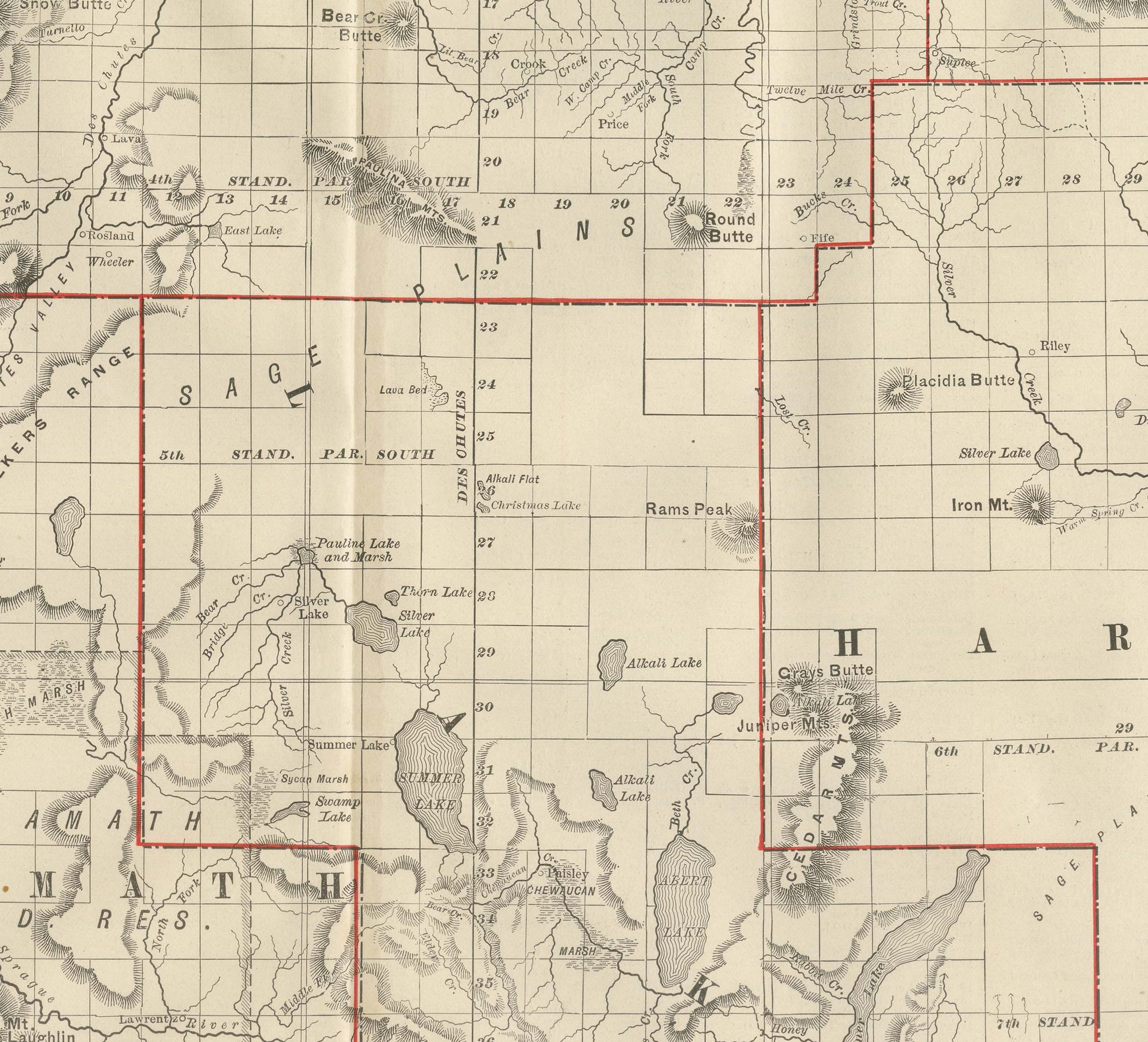 Antique Map of Oregon, The Beaver State, Rand McNally, 1899