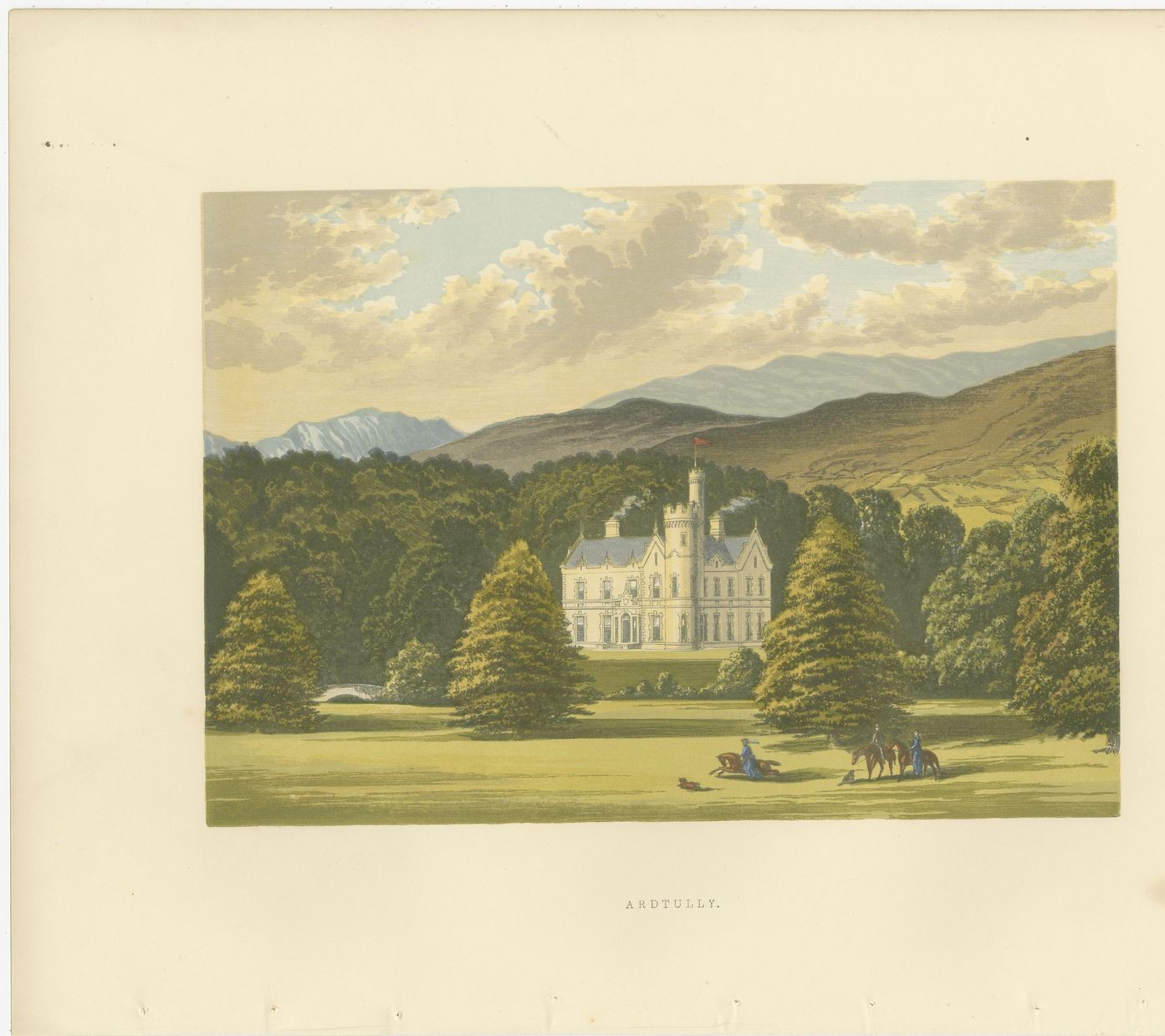 Ardtully, County Kerry, Antique Morris Woodblock Print, circa 1870