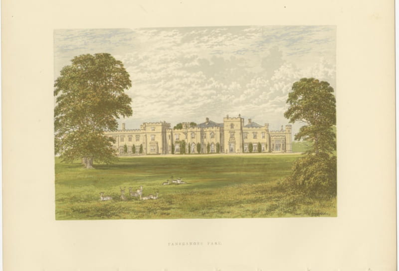 Panshanger Park, Hertfordshire, Antique Morris Woodblock Print, circa 1870