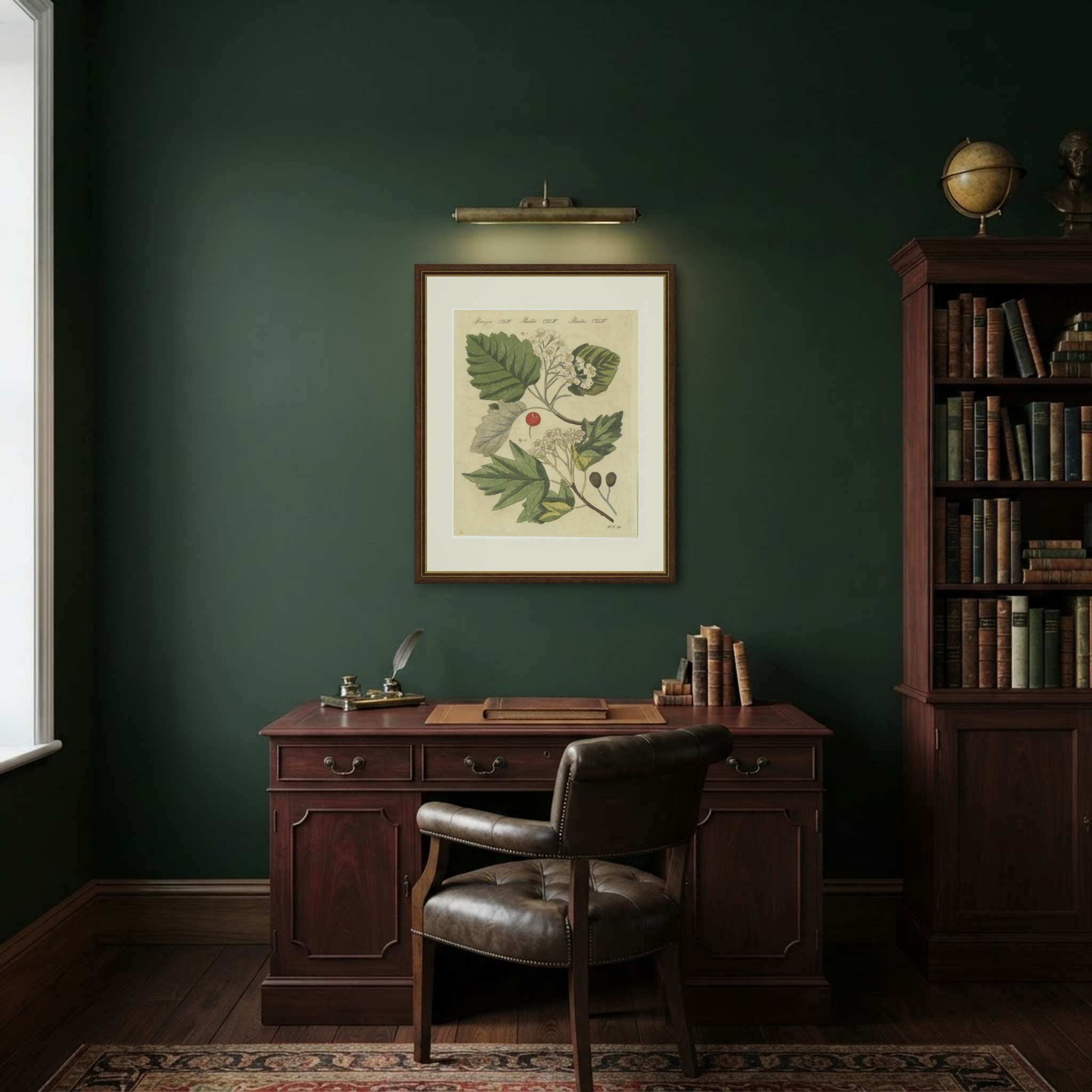 Whitebeam and Wild Service Tree in Blossom, Antique Bertuch Print, circa 1815, view 11