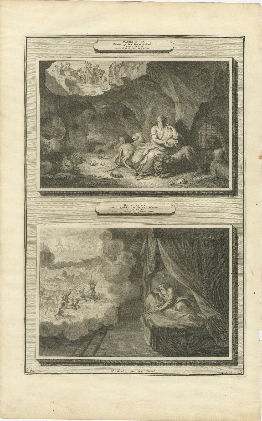 Daniel in the Lions' Den and the Vision of the Four Beasts, Mortier circa 1700
