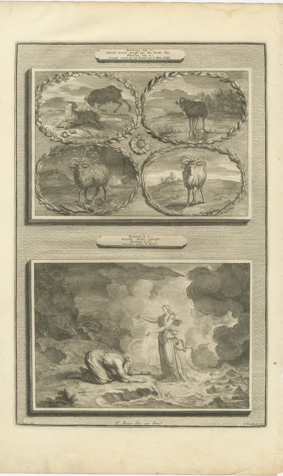 Daniel's Vision of the Ram and Goat and Vision by the Tigris, Mortier circa 1700