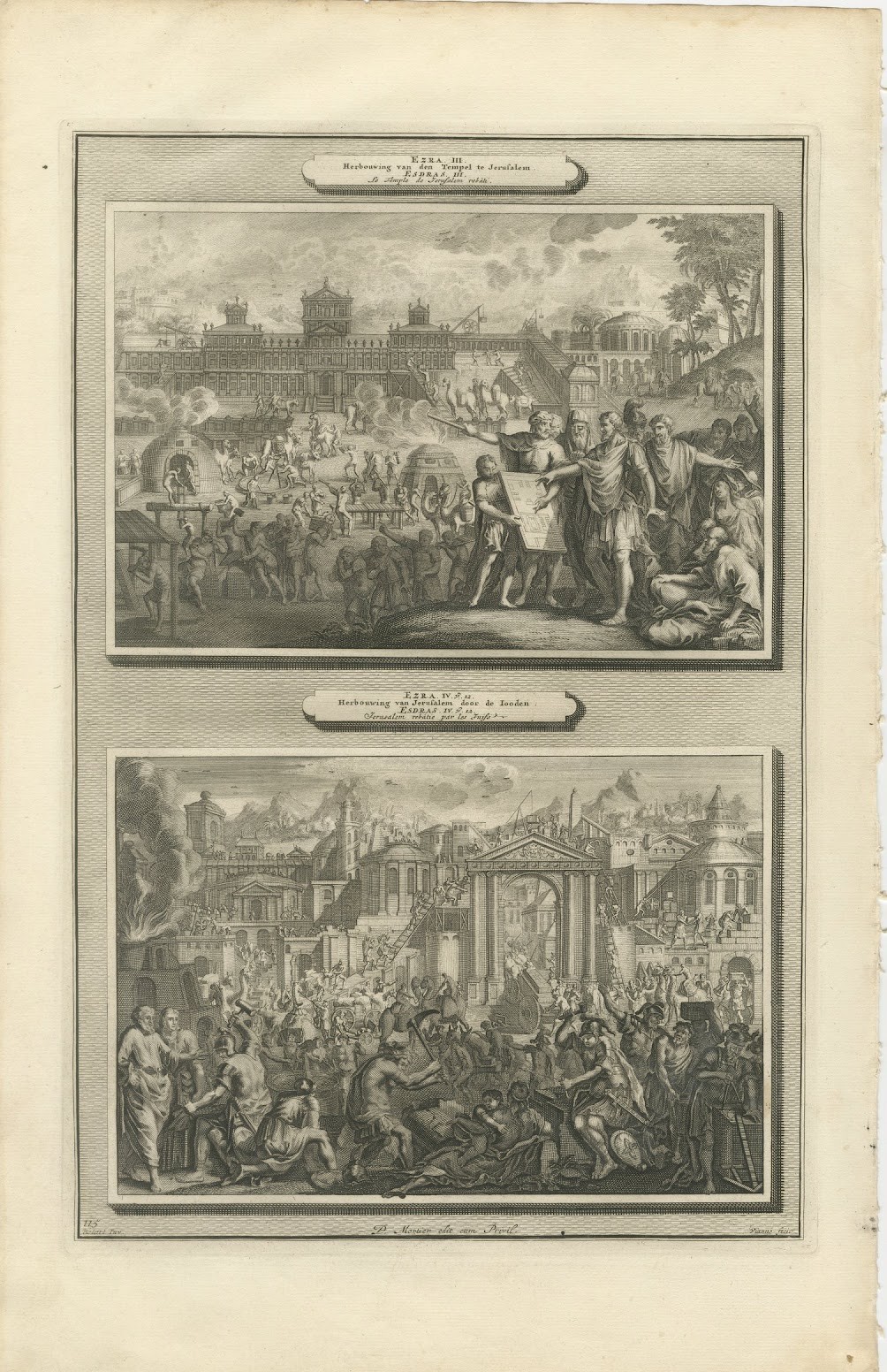 Rebuilding the Temple and the City of Jerusalem, Pieter Mortier, circa 1700