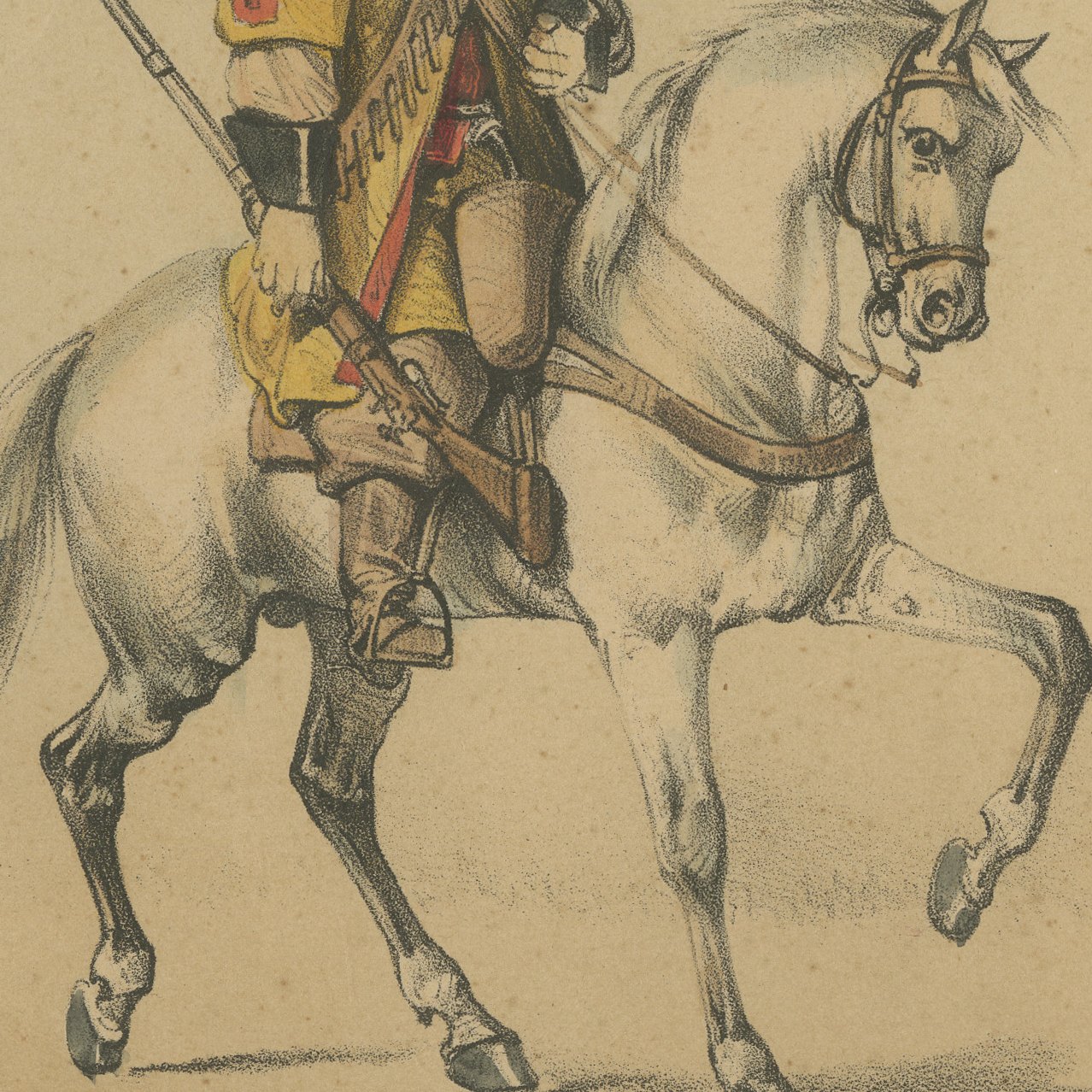 Spanish Cavalry by José Rubio Villegas: Dragoon and Kettledrummer, 1861, view 3