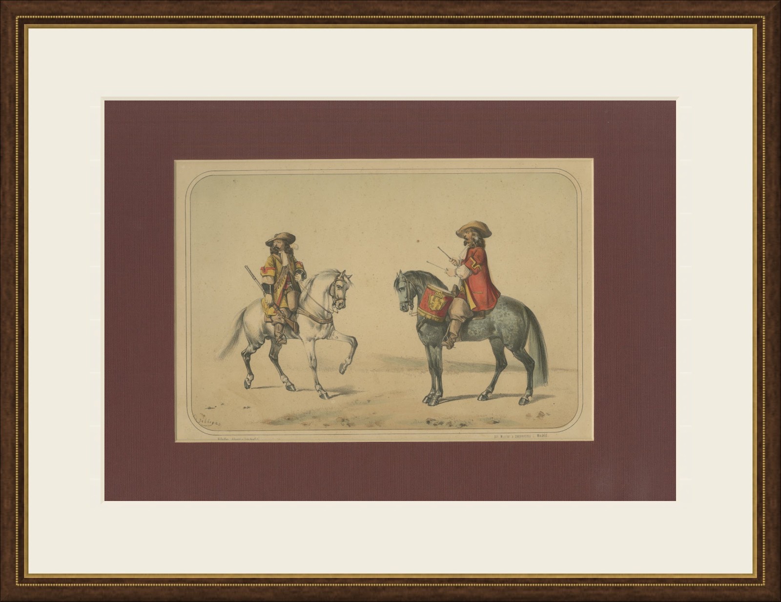 Spanish Cavalry by José Rubio Villegas: Dragoon and Kettledrummer, 1861, view 2