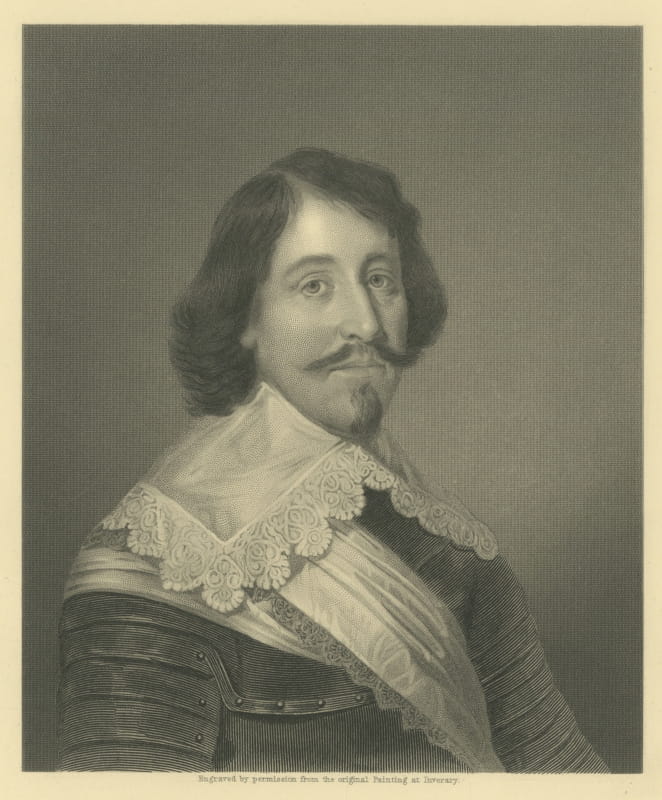 The Marquis of Argyll, Covenanter Leader, Antique Engraved Portrait, circa 1870