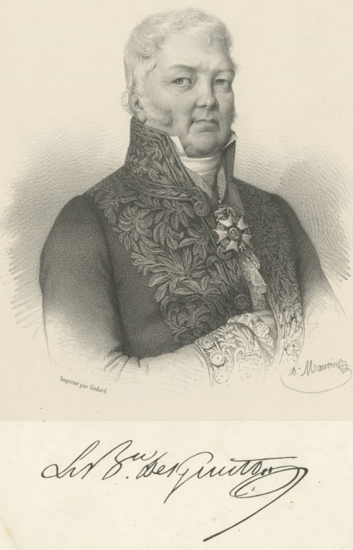 Baron Desgenettes, French Military Physician, Antique Lithograph, circa 1830