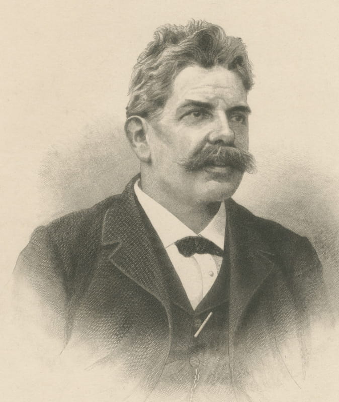 Unknown German Statesman, Antique Engraved Portrait, circa 1880