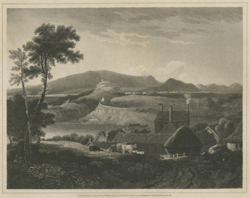 Wark Castle, Northumberland, after G. Arnald, Border Antiquities, circa 1815