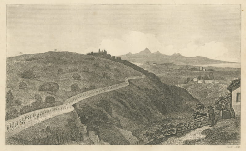 Distant View of Mafra and the Mountains of Sintra, Kelly Engraving, 1817