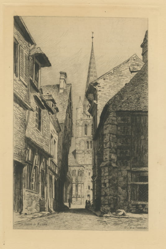 Rue de la Poissonnerie, Montivilliers, by A. Briend de Maignon, circa 1875