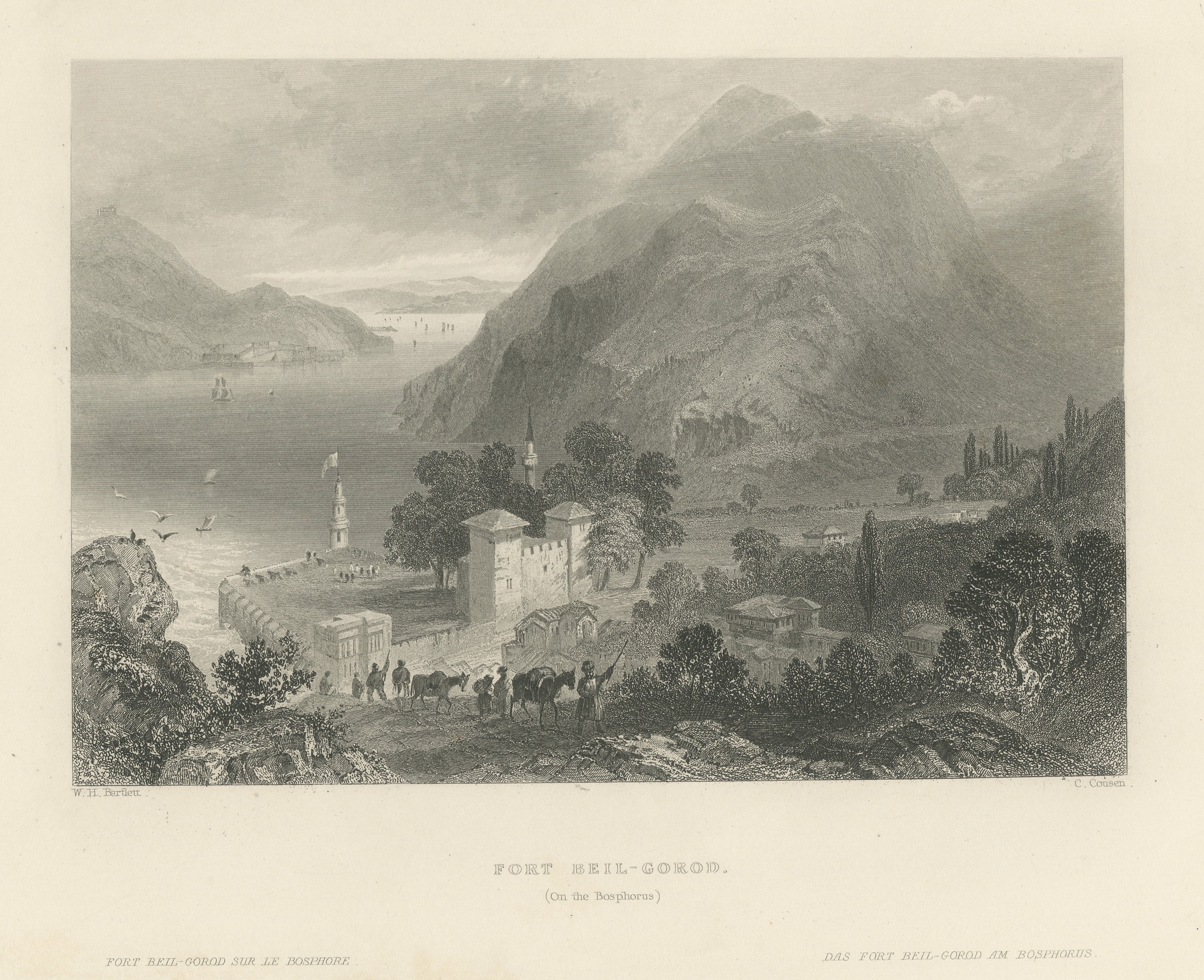 Fort Beil-Gorod on the Bosphorus after W.H. Bartlett, Engraving, circa 1838