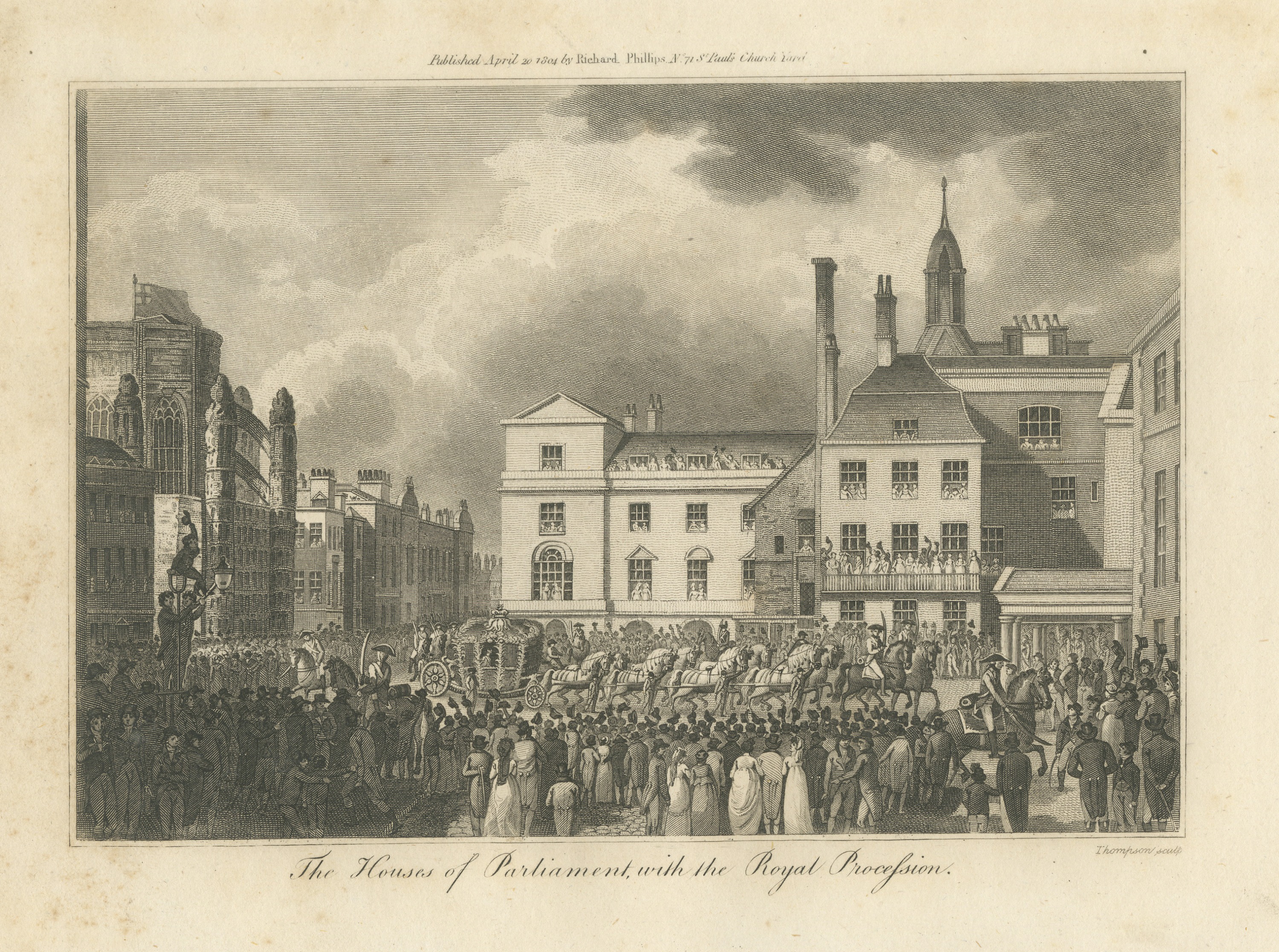 The Houses of Parliament with the Royal Procession, 1804