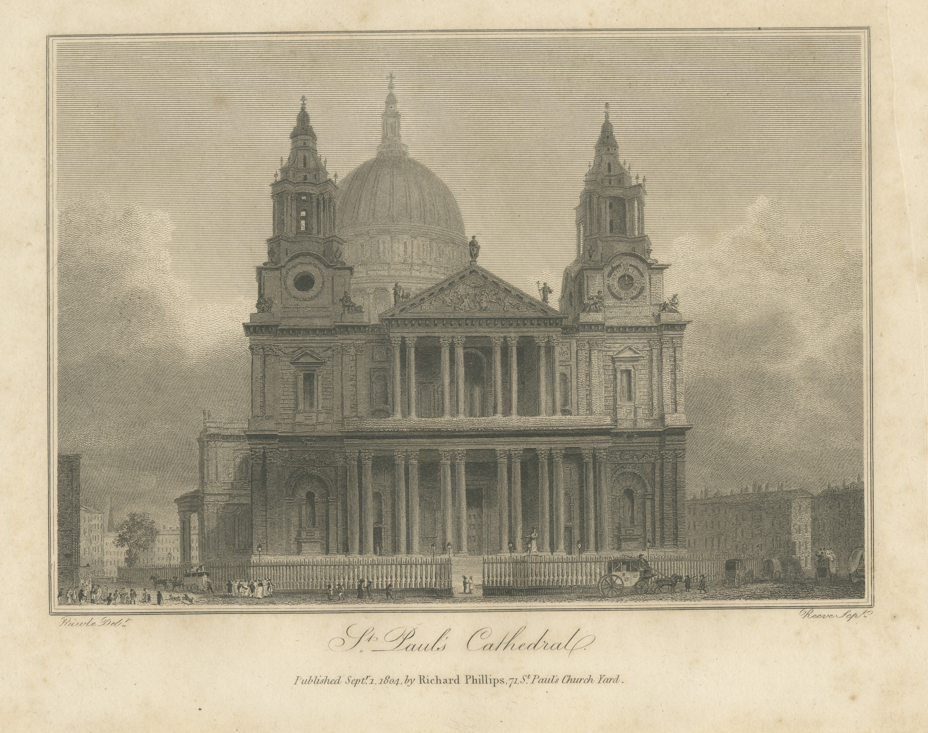 St Paul's Cathedral, the West Front, London, 1804
