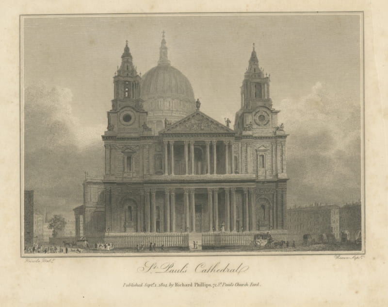 St Paul's Cathedral, the West Front, London, 1804