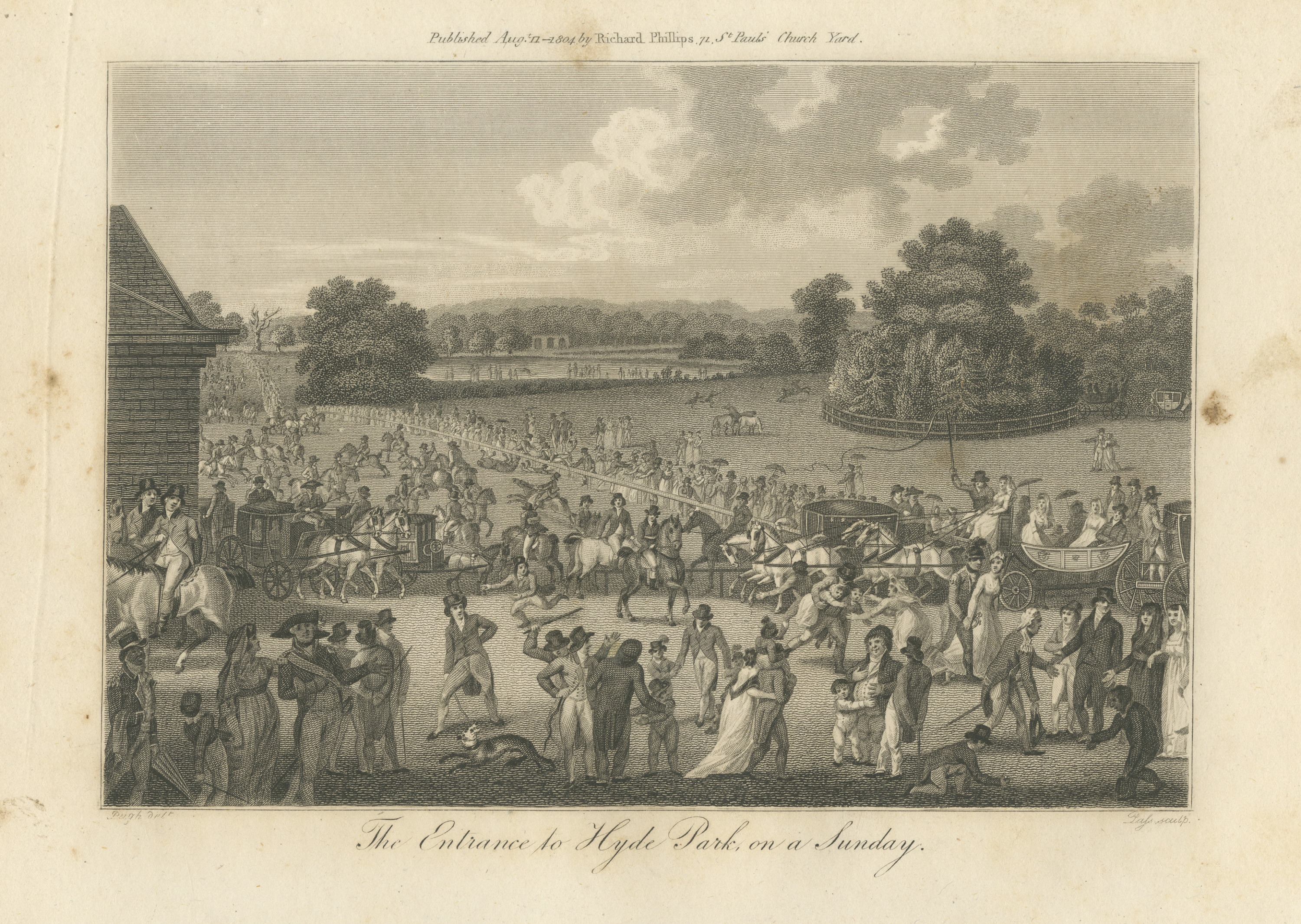 The Entrance to Hyde Park on a Sunday, London, 1804
