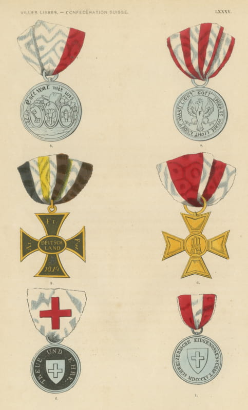 Free Cities and Swiss Confederation Medals, Plate LXXXV, Wahlen, 1844