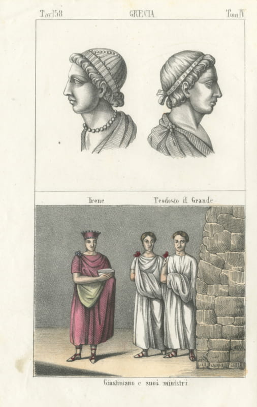 Irene, Theodosius the Great and Justinian with His Ministers, 1842