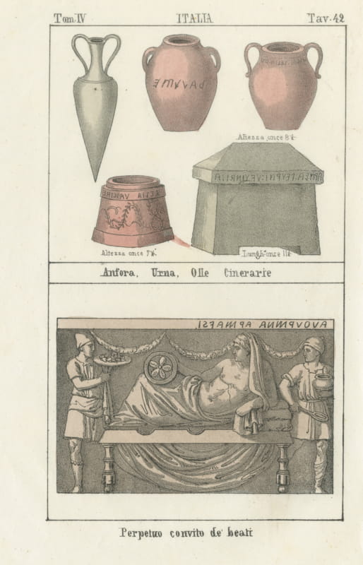 Amphora, Cinerary Urns and the Banquet of the Blessed Relief, Italy, 1842