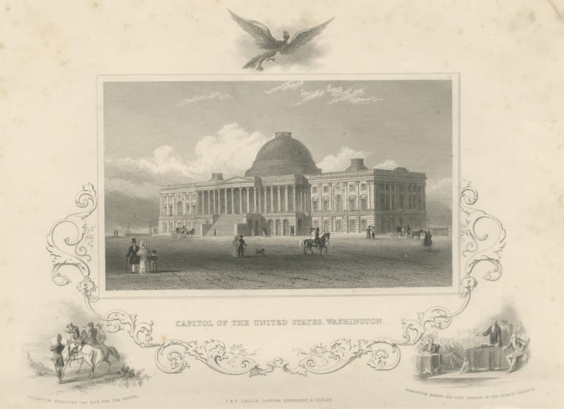 United States Capitol, Washington, Washington Selecting the Site, circa 1850