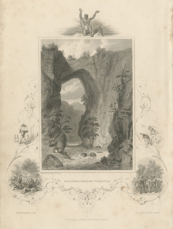 Natural Bridge, Virginia, Drawn by W. Goodacre, circa 1850