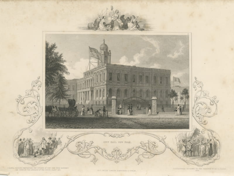 City Hall, New York, with Colonel Manning and the Dutch Fleet, circa 1850