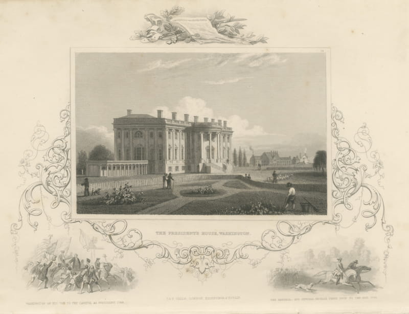 The President's House, Washington, Constitution Emblem, circa 1850
