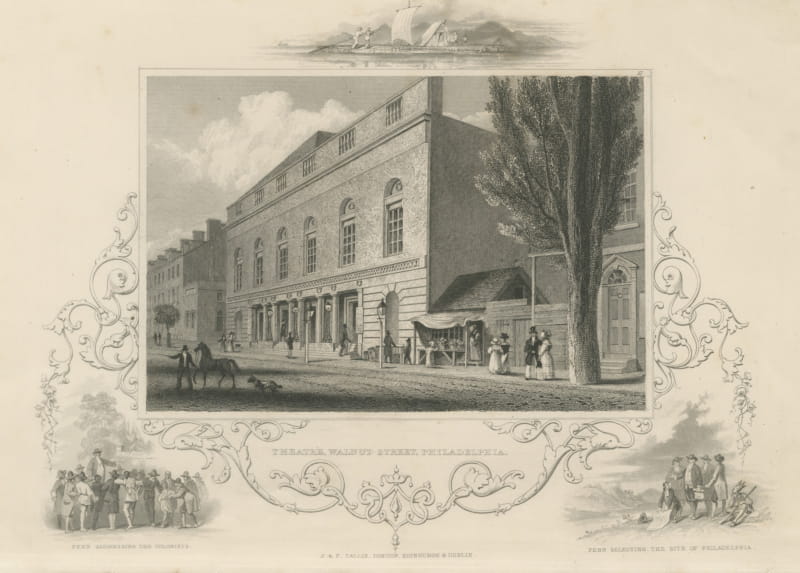 Walnut Street Theatre, Philadelphia, Penn Addressing the Colonists, circa 1850