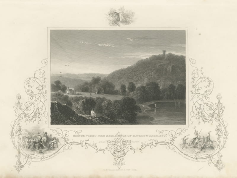 Monte Video, Residence of D. Wadsworth near Hartford, Connecticut, circa 1850
