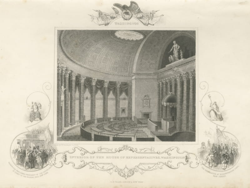 House of Representatives Interior, Washington, Drawn by W. Goodacre, circa 1850
