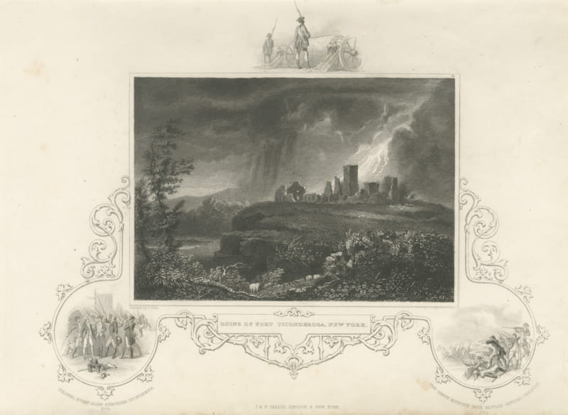 Ruins of Fort Ticonderoga, New York, after Thomas Cole, Storm Scene, circa 1850