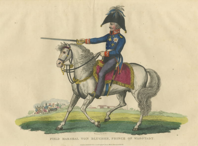 Field Marshal Blücher with Drawn Saber on a Gray Horse, 1815