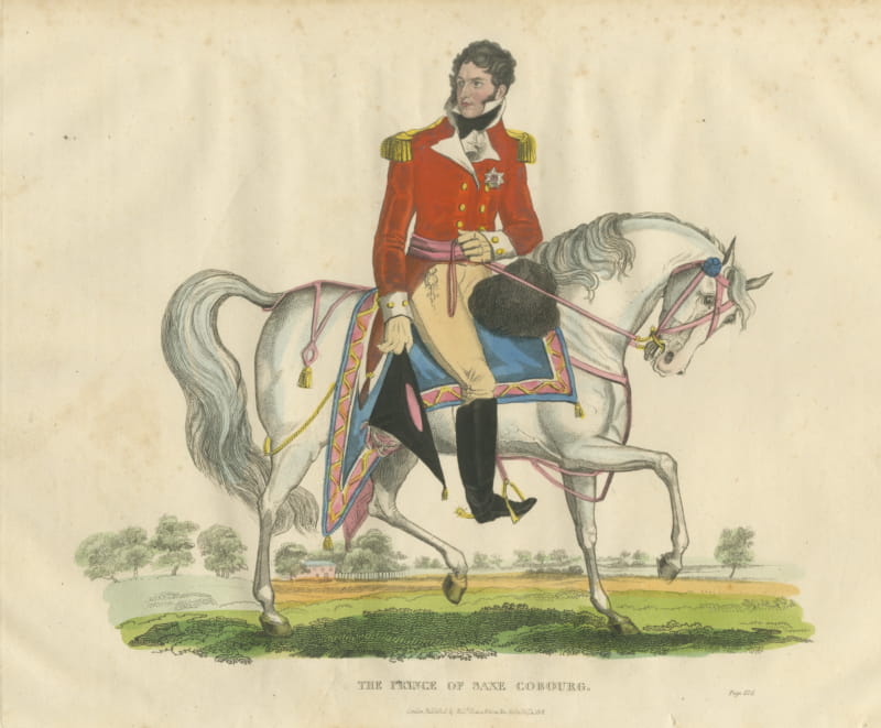 Prince Leopold of Saxe Coburg with Hat in Hand on a Gray Horse, 1816
