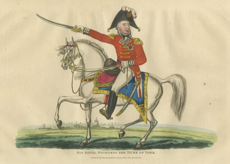 The Duke of York on a Gray Horse with a Domed City Beyond, 1815