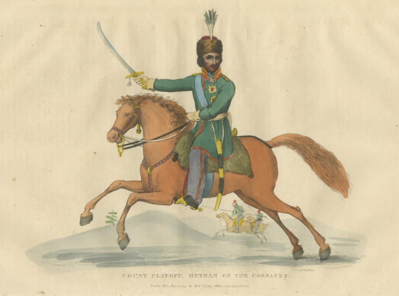 Count Platov, Hetman of the Cossacks, with Lancers Beyond, 1815