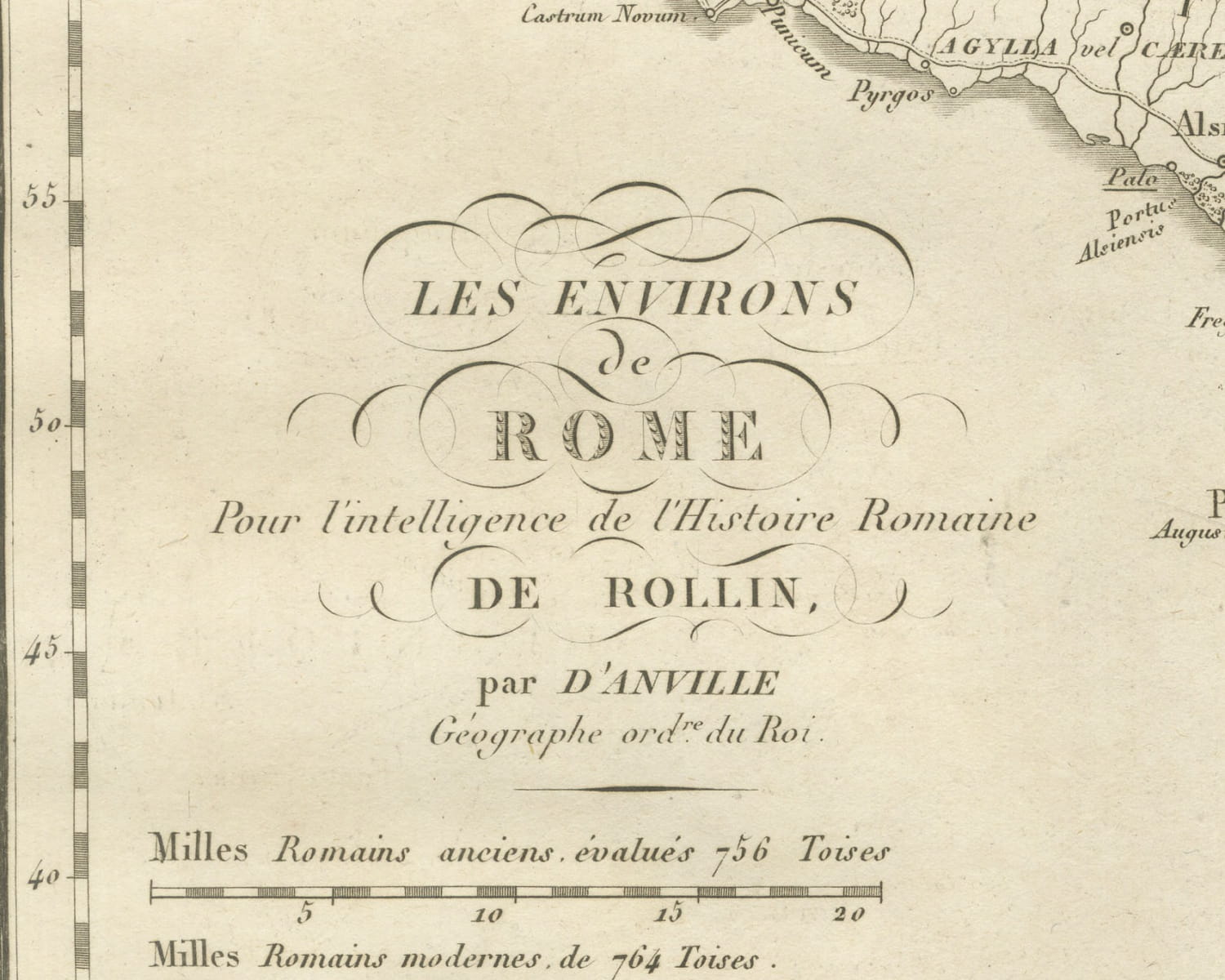 Environs of Ancient Rome and Latium, d'Anville Roman History Map, 1818