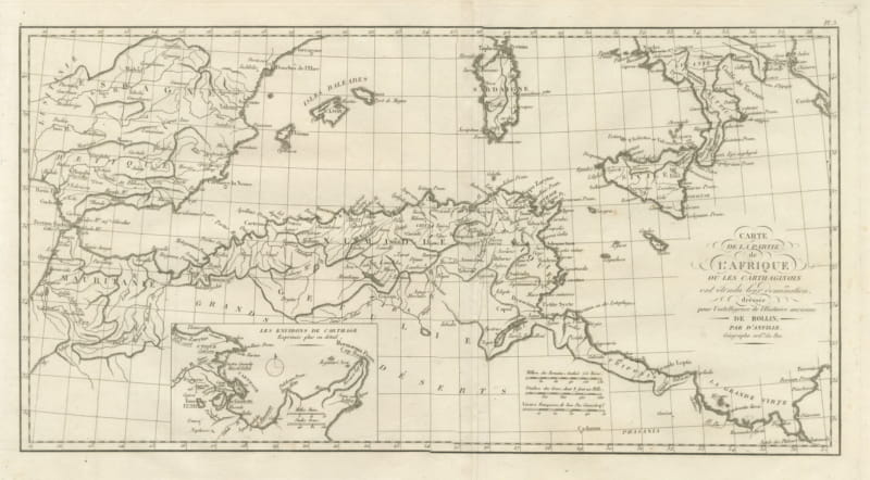 Carthaginian North Africa with Inset of the Environs of Carthage, 1818