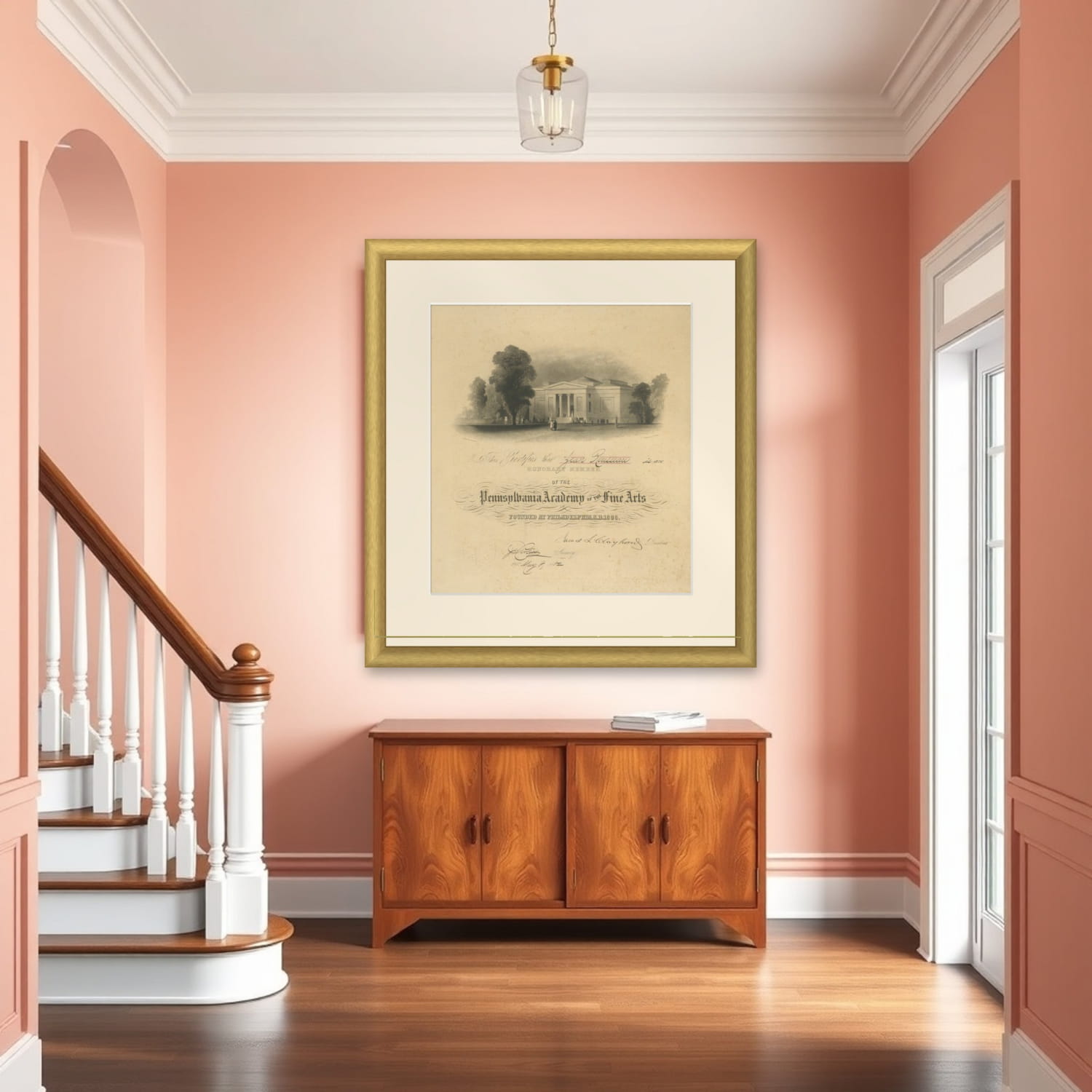 Pennsylvania Academy of the Fine Arts Honorary Membership Certificate, 1882