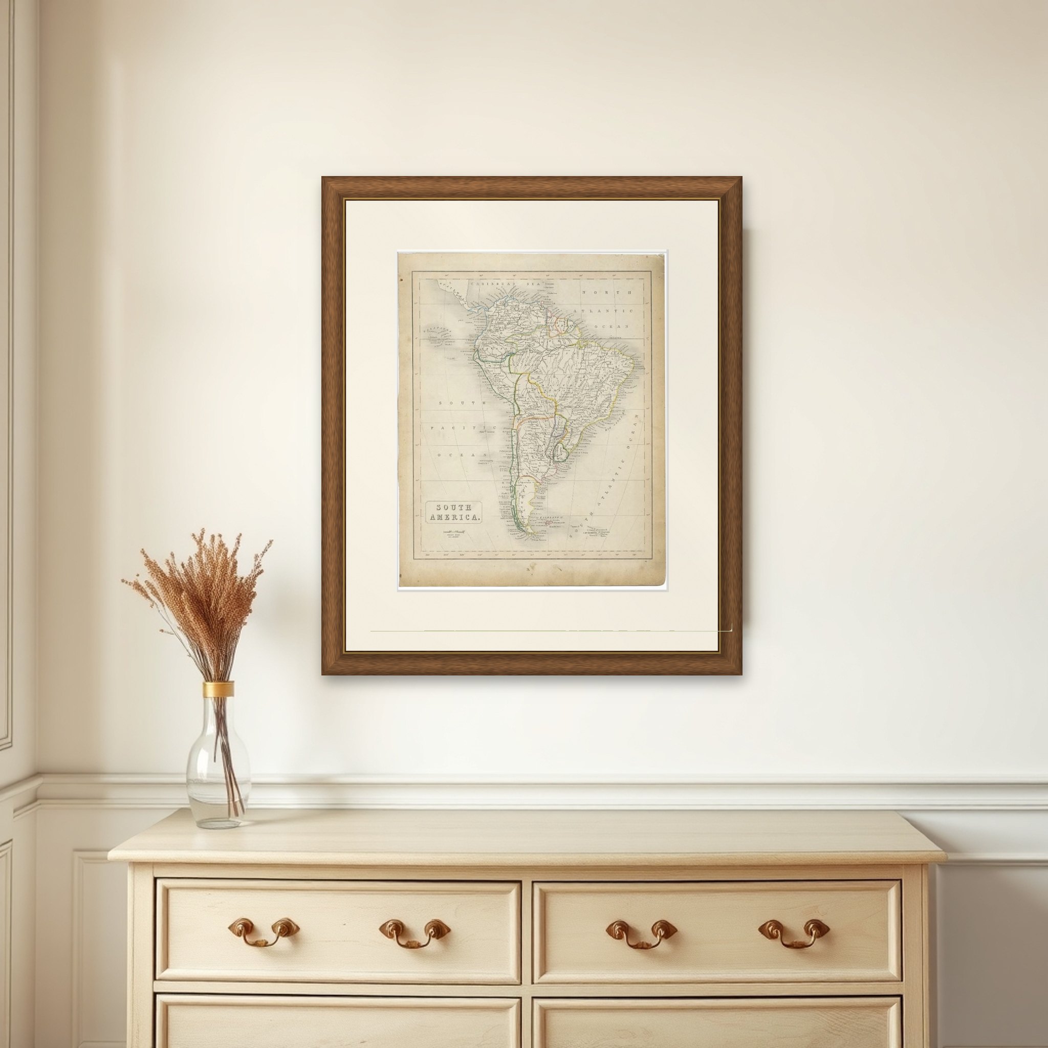 Antique Map of South America, c.1840