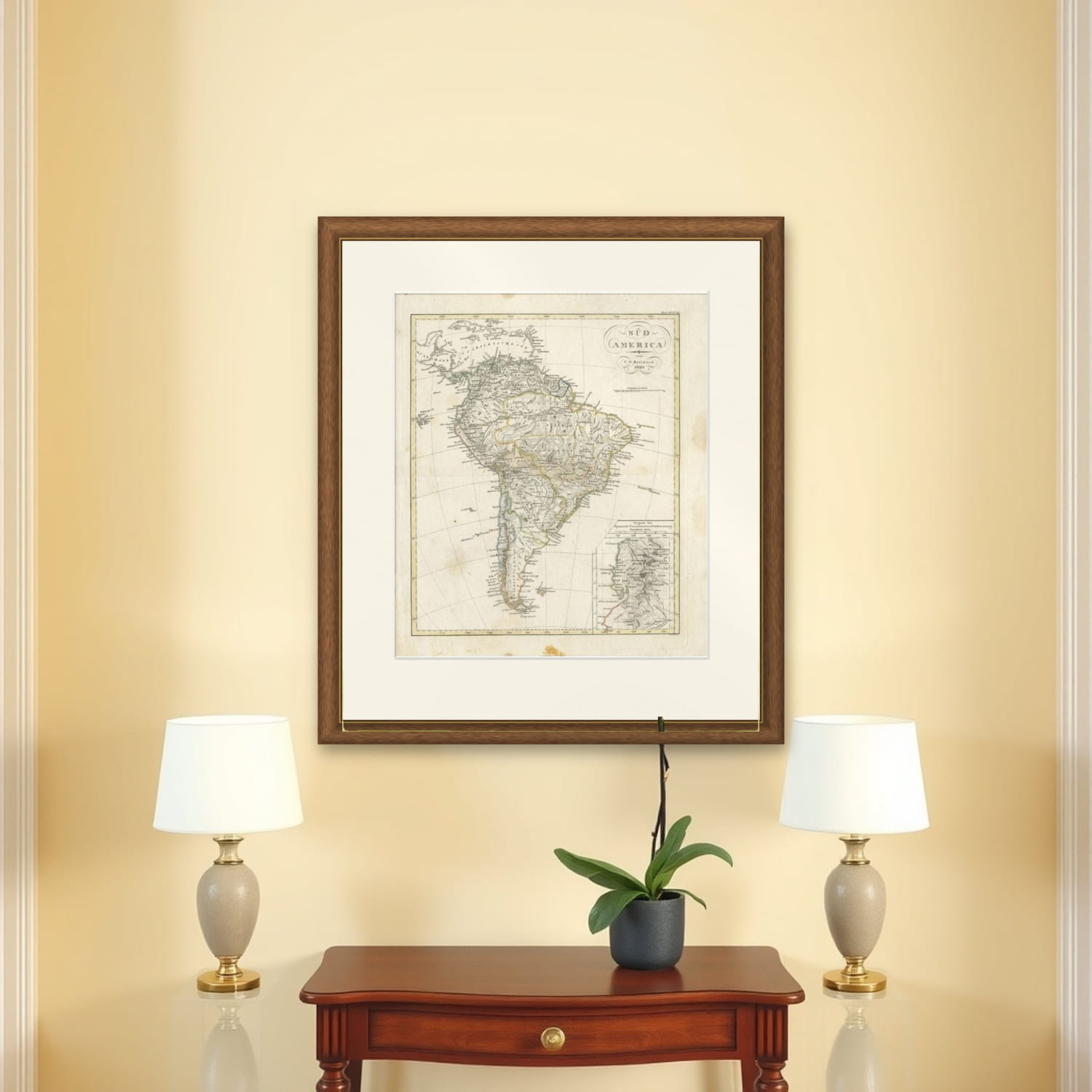 Antique Map of South America by Reichard, 1820