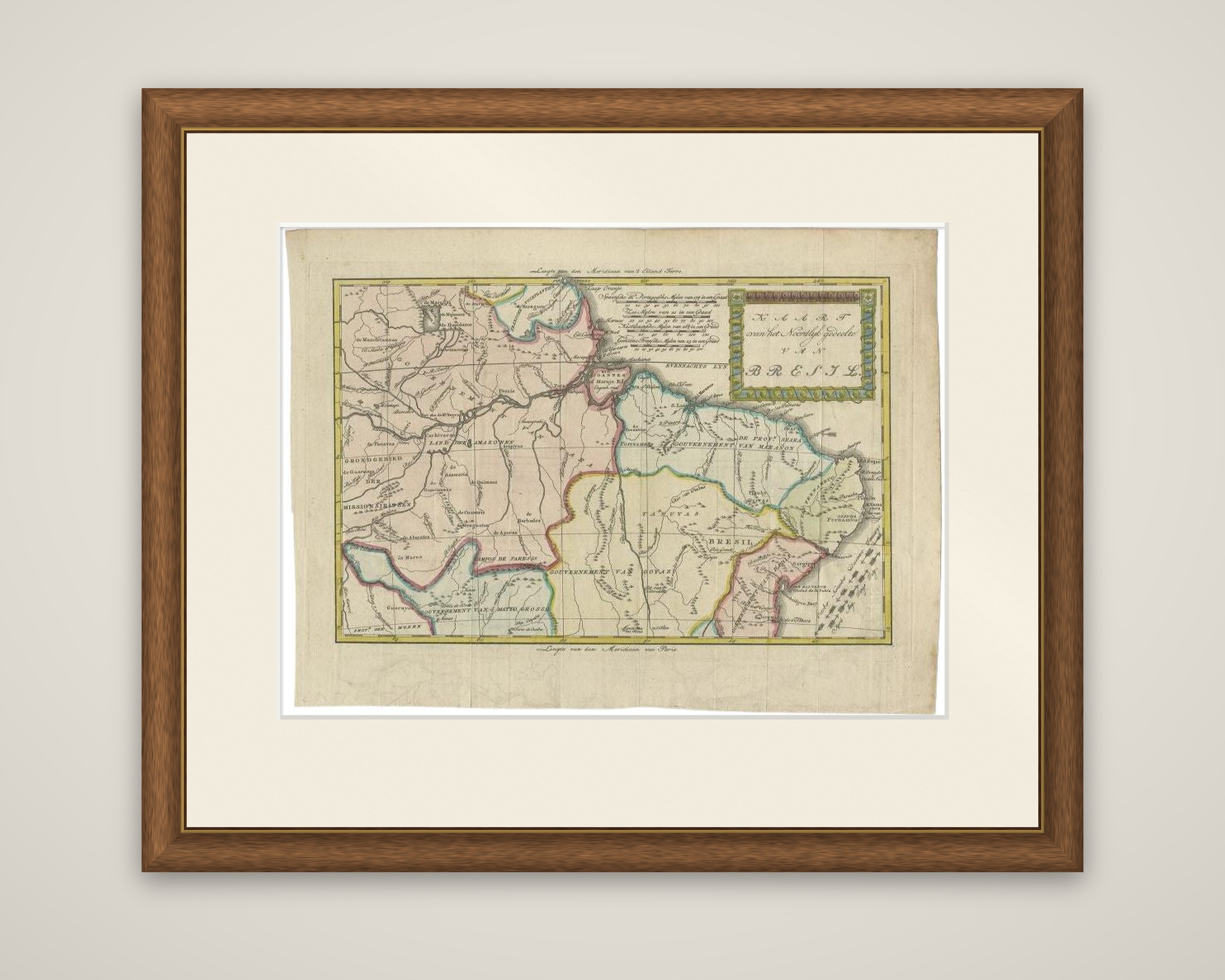 Antique Map of the Northern Part of Brazil by Raynal, 1784