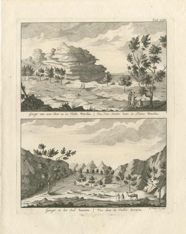 Rock in the Plain of Warsan and the Valley of Israitu, Niebuhr, 1776