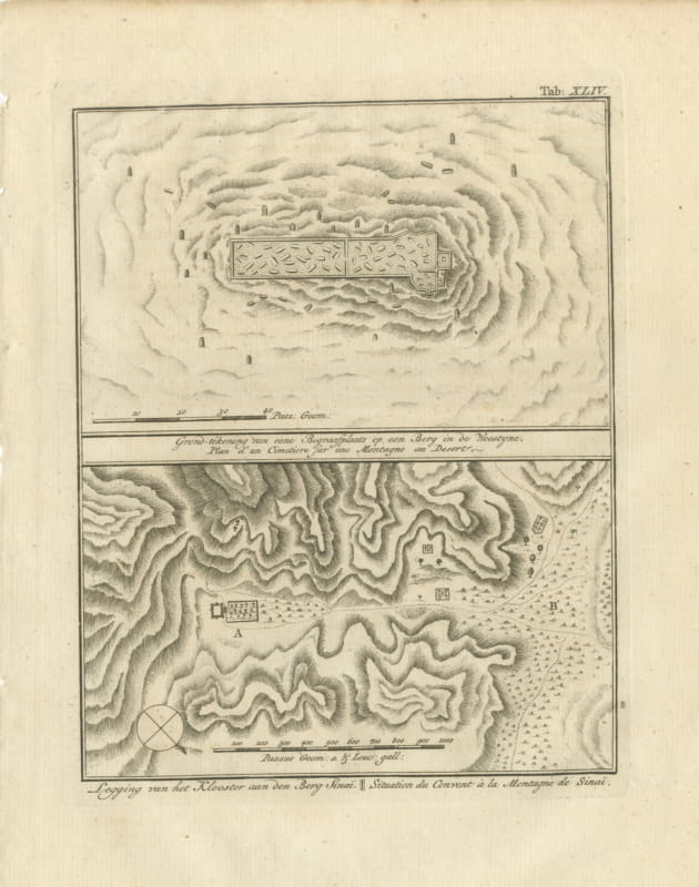 Plan of a Desert Cemetery and the Site of Sinai Monastery, 1776