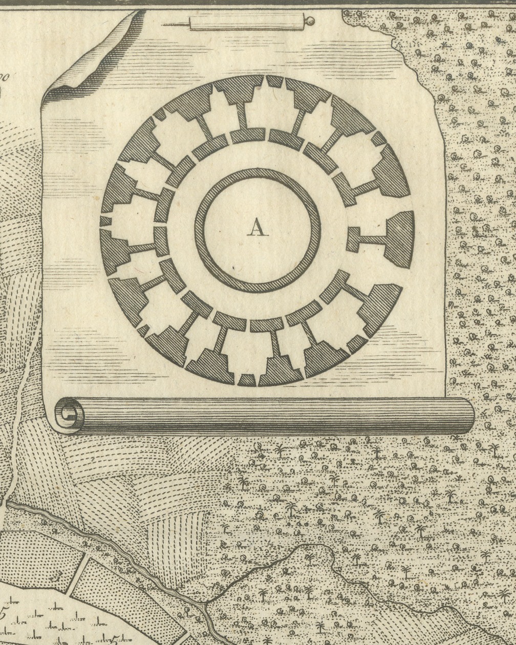 Antique Plan of the City of Damietta on the Nile, Niebuhr, 1776