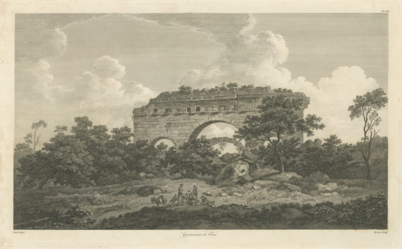 Arch of the Gymnasium at Troas, Plate LII, Antique Engraving, 1797