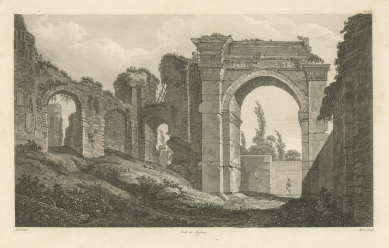 Arch at Mylasa, Antique Engraving after William Pars, 1797