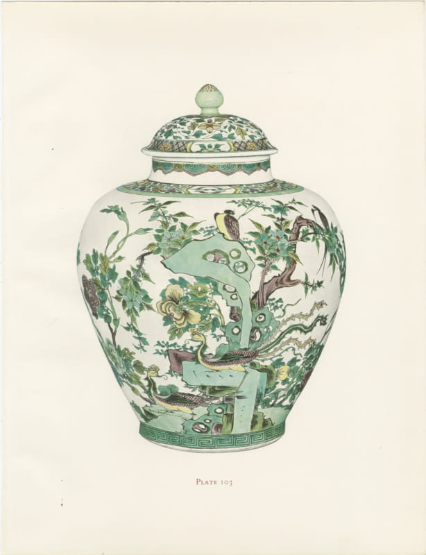 Jar and Cover on Fen-ting White Ground with Feng Huang, Plate 1911